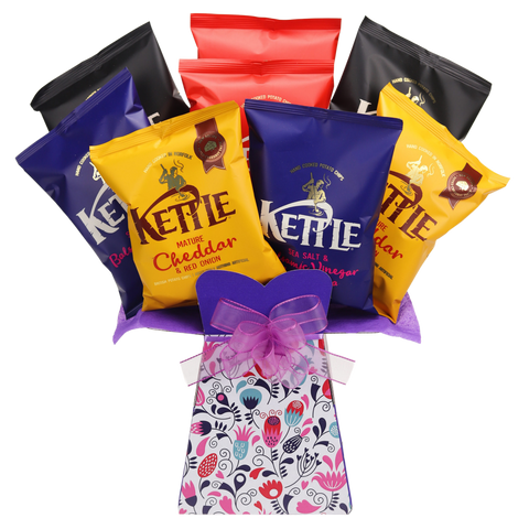 Kettle Crisps Snack Bouquet Flowers - chocoholicbouquet