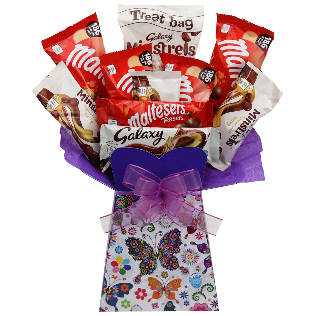 Malteser & Galaxy Chocolate Bouquet Butterfly - chocoholicbouquet