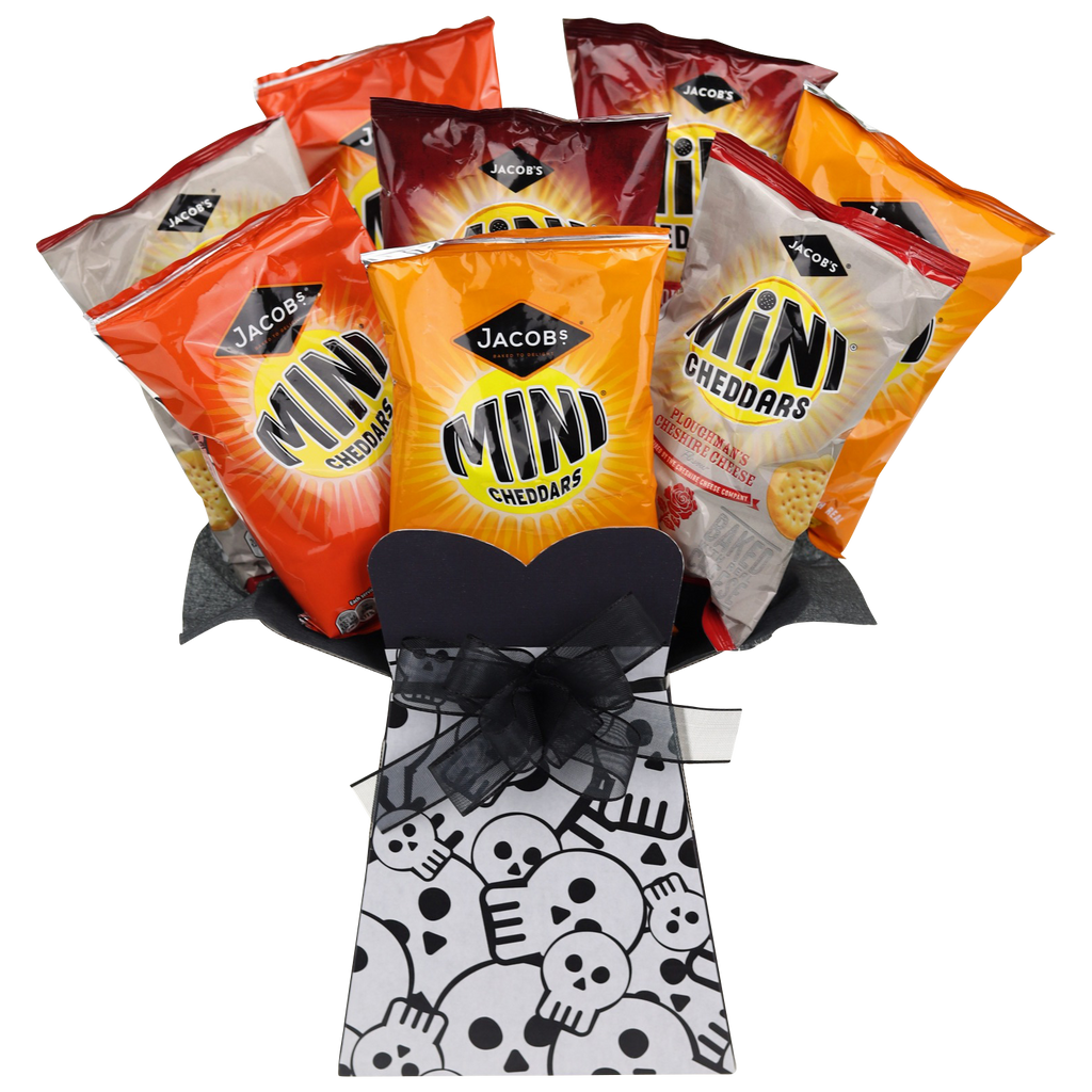 Jacobs Mini Cheddars Halloween Bouquet Skulls - chocoholicbouquet