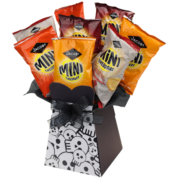 Jacobs Mini Cheddars Halloween Bouquet Skulls - chocoholicbouquet