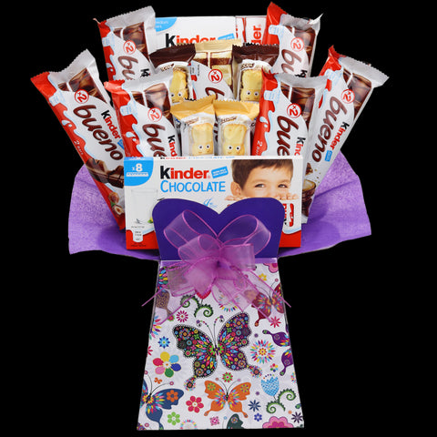 Kinder Bueno Butterfly Chocolate Bouquet - chocoholicbouquet