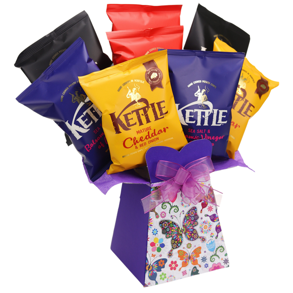 Kettle Crisps Snack Bouquet Butterfly - chocoholicbouquet