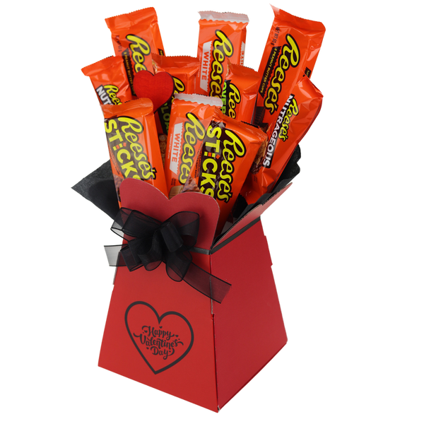 Reeses Valentine Treats Chocolate Bouquet - chocoholicbouquet