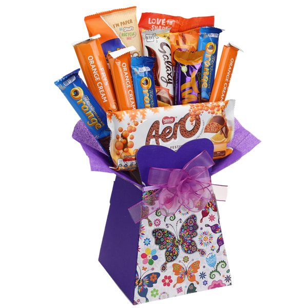 Orange lovers Chocolate Bouquet Butterfly - chocoholicbouquet