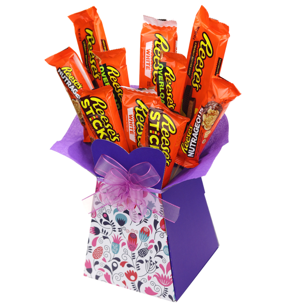 Reeses Chocolate Bouquet Flowers - chocoholicbouquet