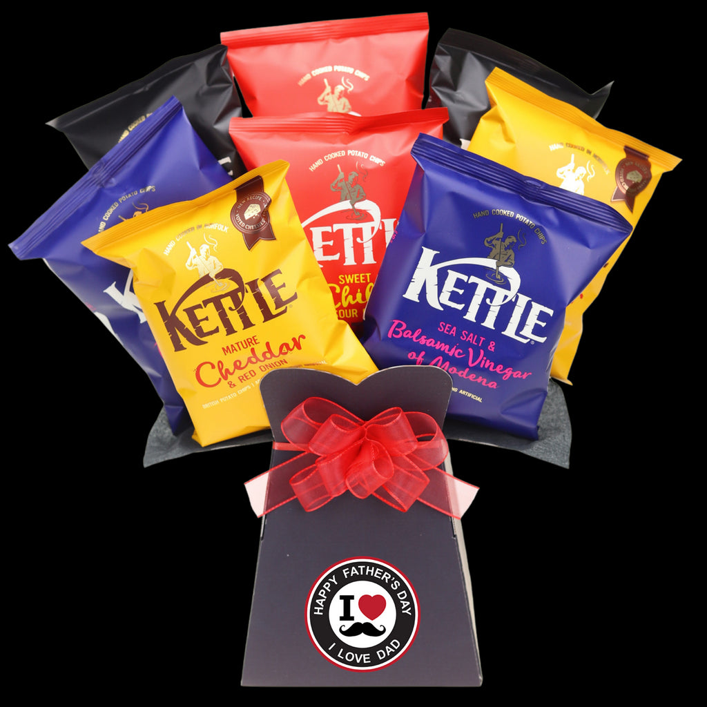 Fathers Day Kettle Chips I Love Dad Snack Bouquet - chocoholicbouquet