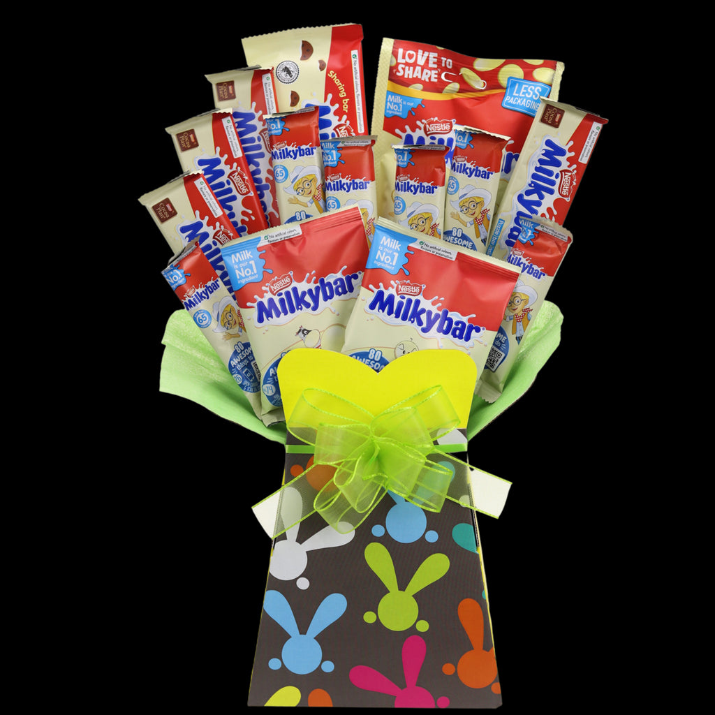 Milkybar Easter Bunny Chocolate Bouquet - chocoholicbouquet
