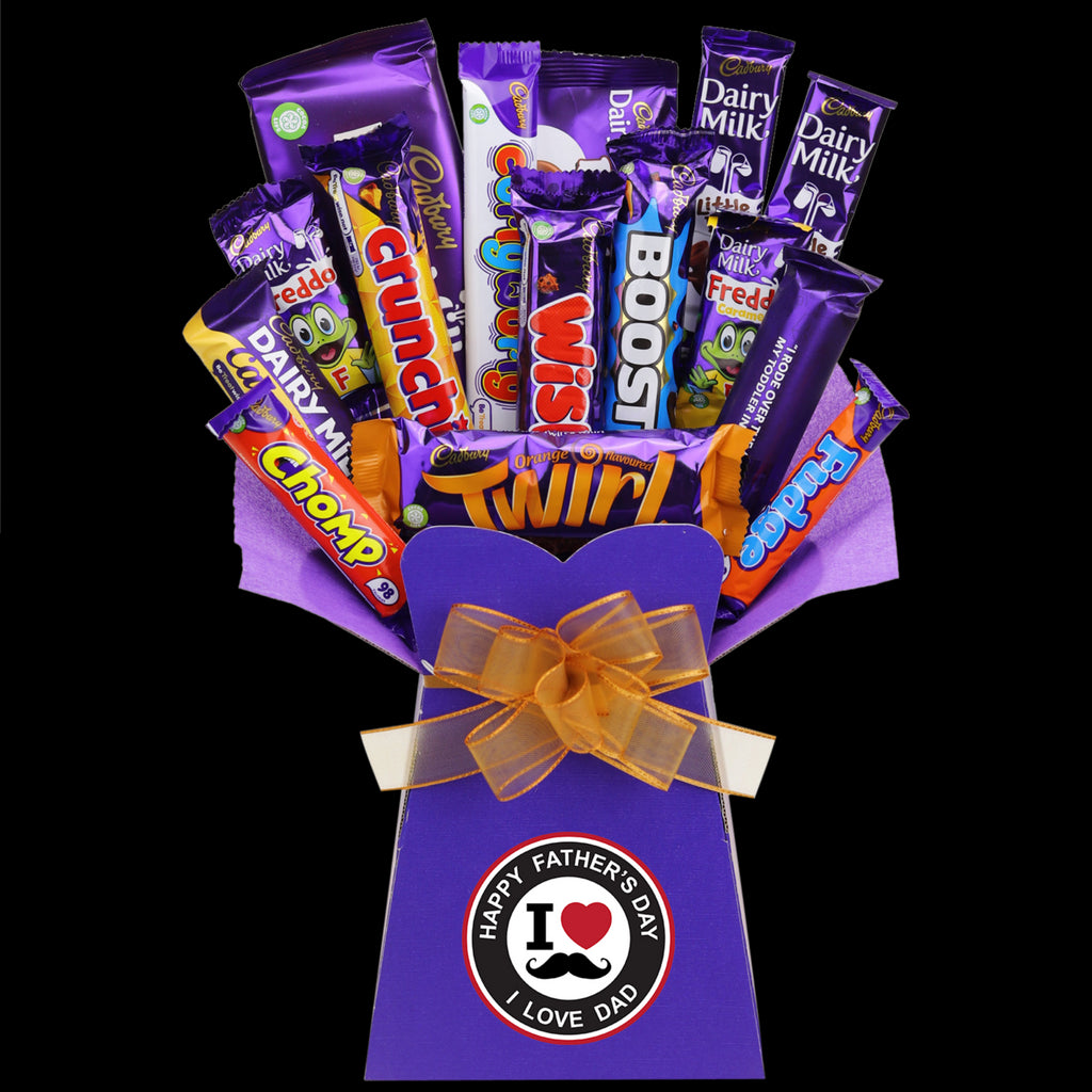 Fathers Day Cadbury I Love Dad Chocolate Bouquet - chocoholicbouquet