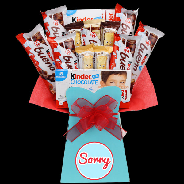Kinder Bueno Sorry Chocolate Bouquet - chocoholicbouquet