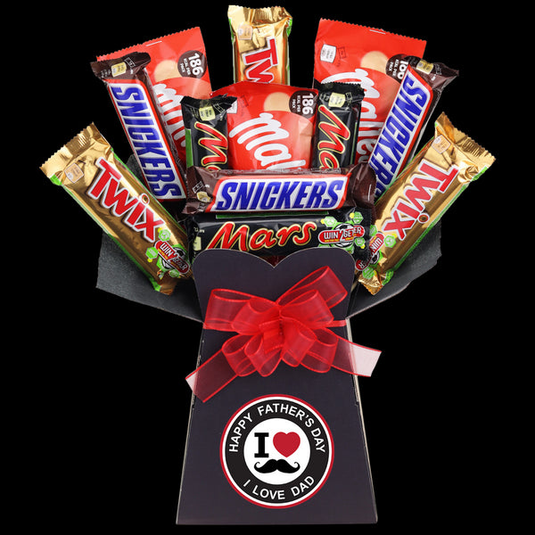 Fathers Day Mars Favourites I Love Dad Chocolate Bouquet - chocoholicbouquet