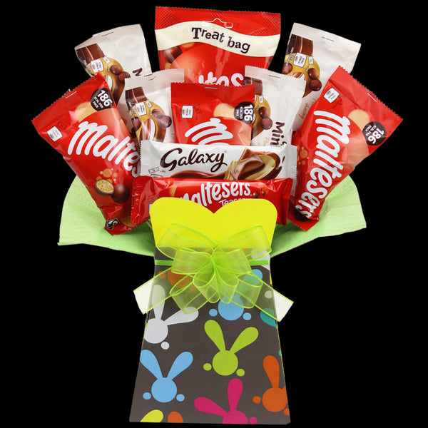 Malteser & Galaxy Easter Bunny Chocolate Bouquet - chocoholicbouquet