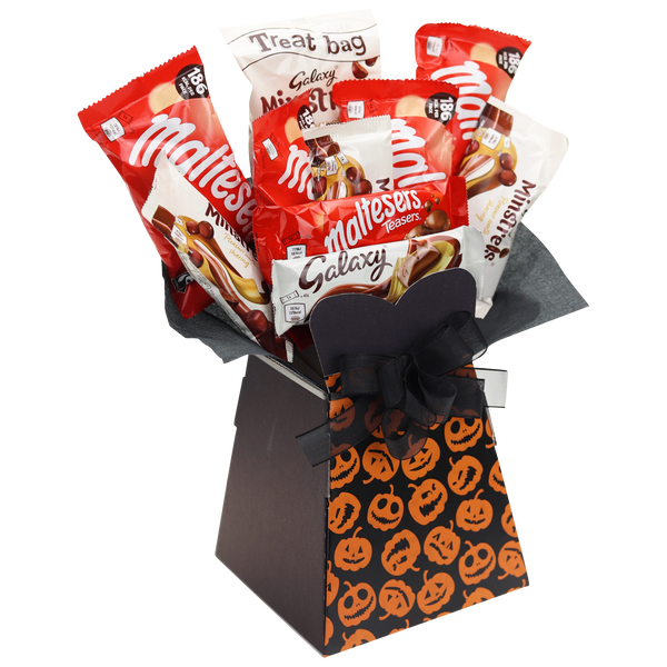 Maltesers & Galaxy Halloween Chocolate Bouquet Pumpkins - chocoholicbouquet