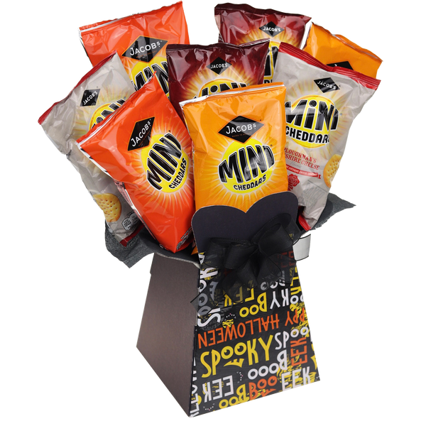 Jacobs Mini Cheddars Halloween Treats Bouquet - chocoholicbouquet
