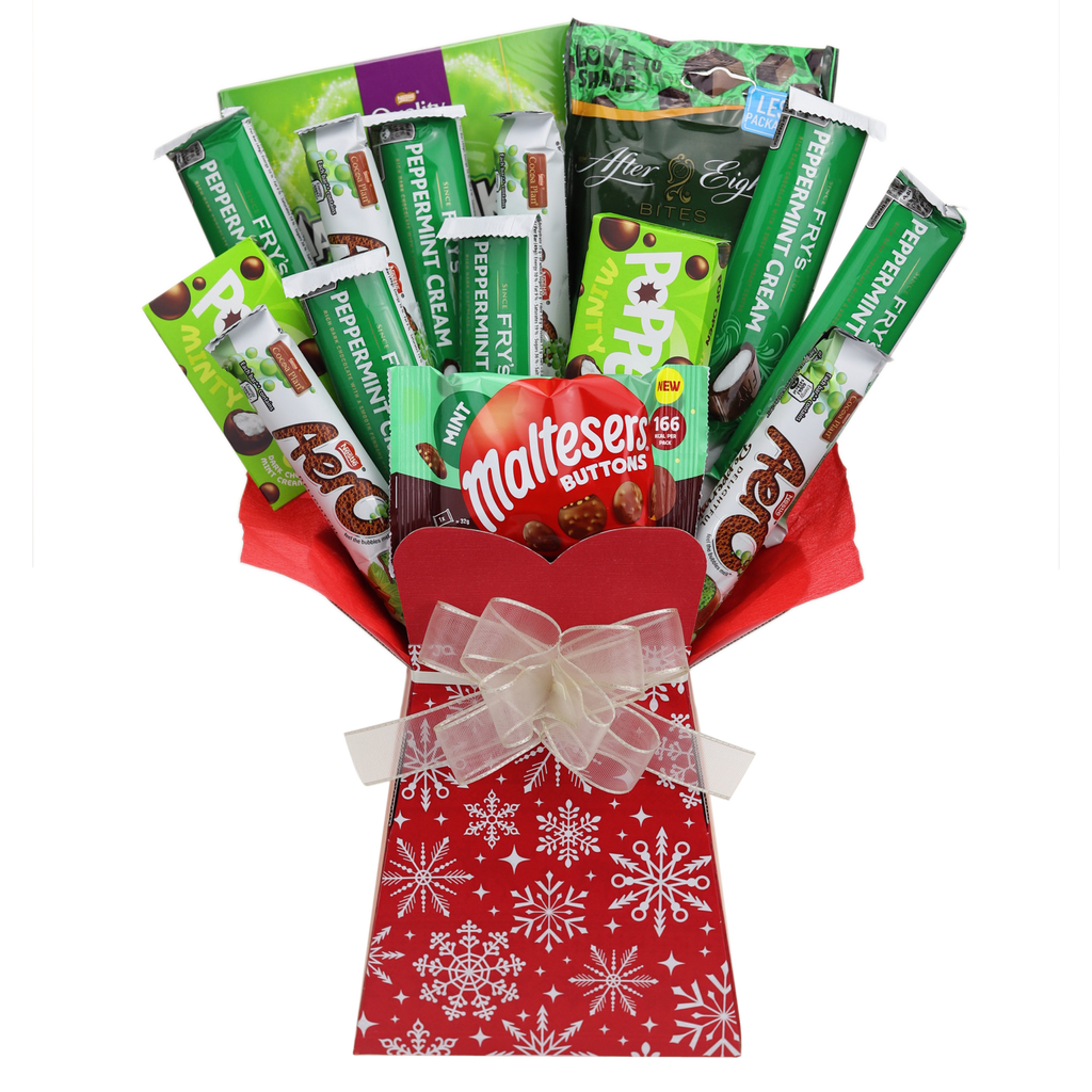 Mint Lovers Chocolate Bouquet Christmas Snowflakes