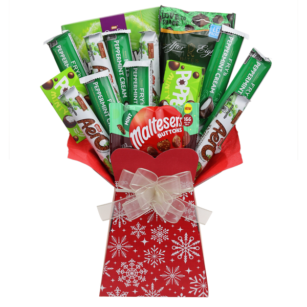 Mint Lovers Chocolate Bouquet Christmas Snowflakes