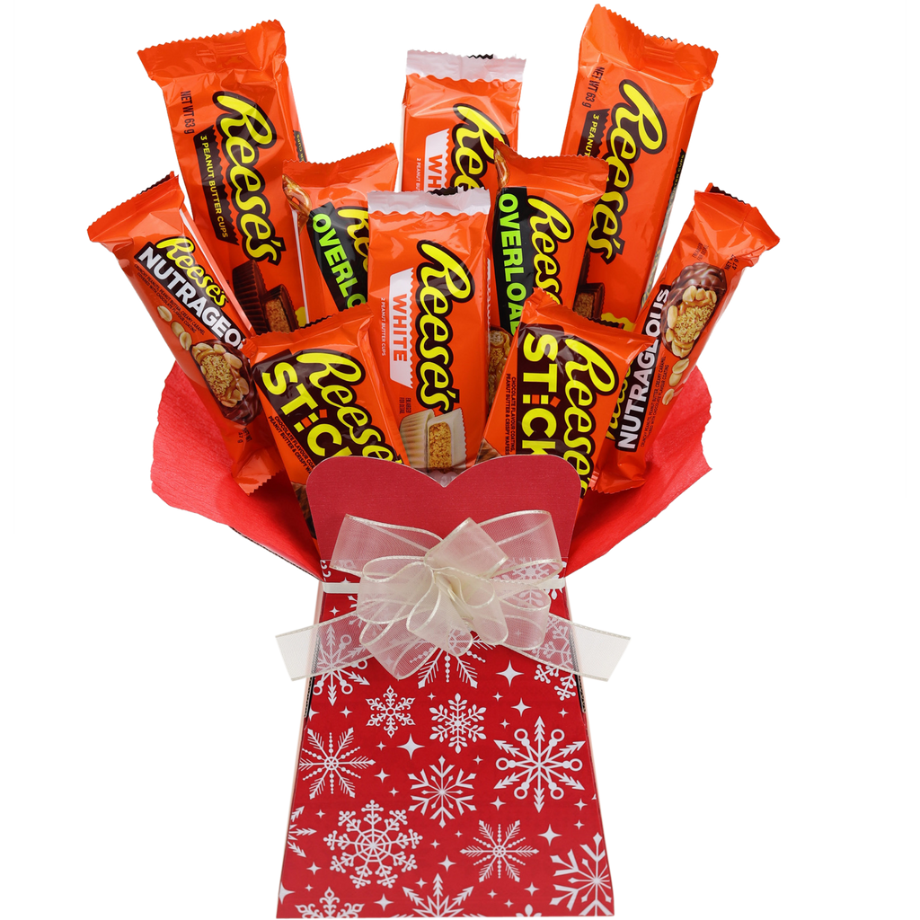 Reeses Chocolate Bouquet Christmas Snowflakes