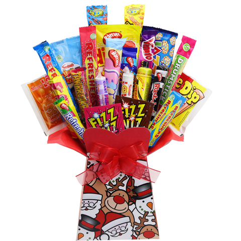Traditional Retro Sweets Bouquet Christmas Faces
