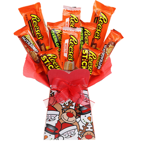 Reeses Chocolate Bouquet Christmas Faces