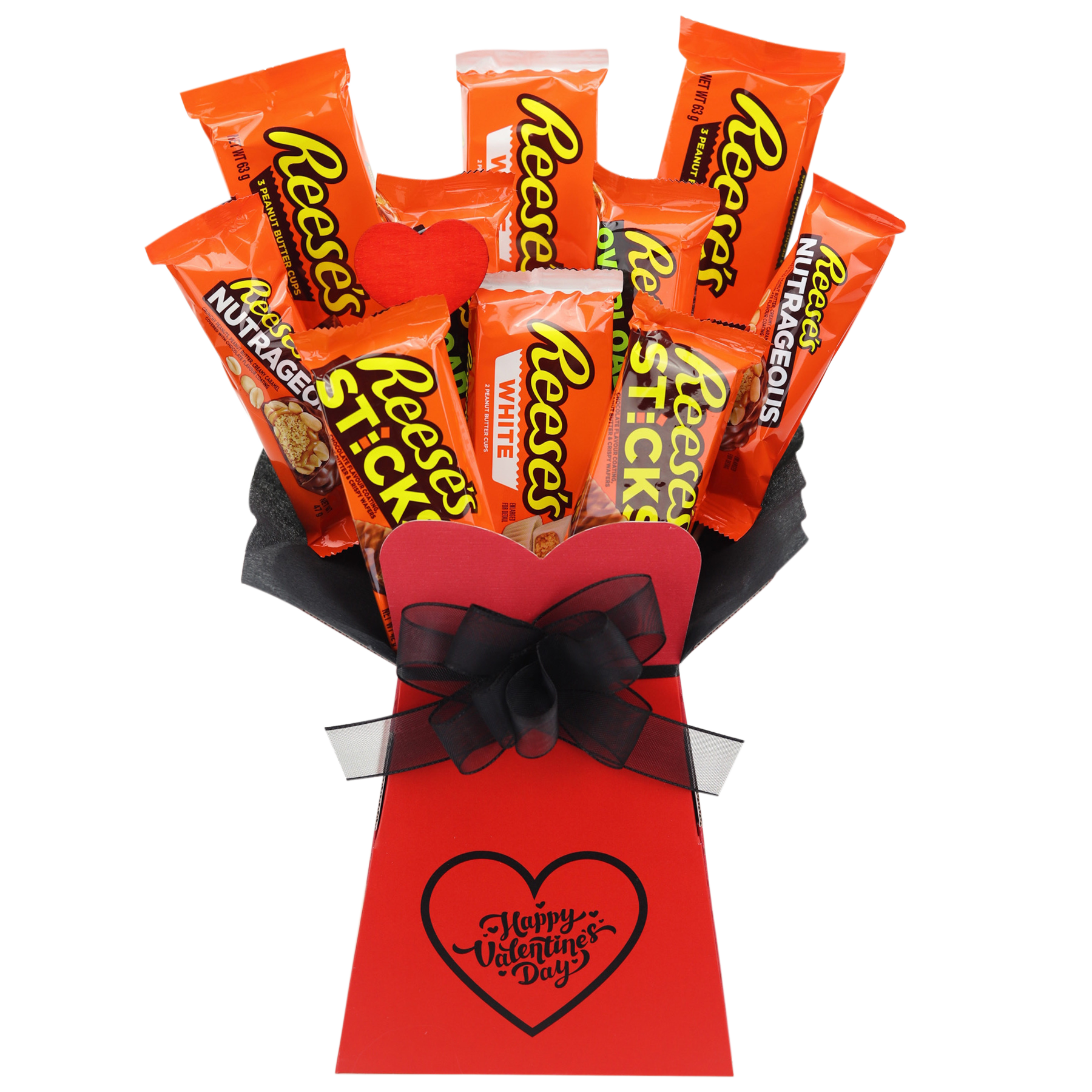 LARGE Heart Chocolate Platter Reeses Haribo Sweet Bouquet Gift Sweet  Birthday Valentines Mothers Fathers Day Dad Grandad Christmas 