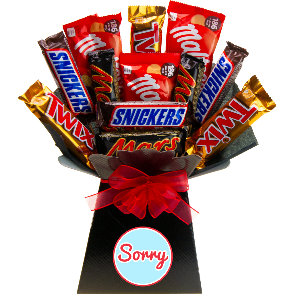 Mars Favorites Sorry Chocolate Bouquet - chocoholicbouquet