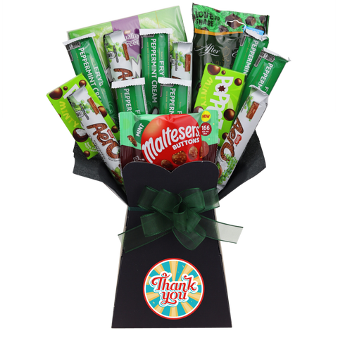 Mint Lovers Thank You Chocolate Bouquet - chocoholicbouquet