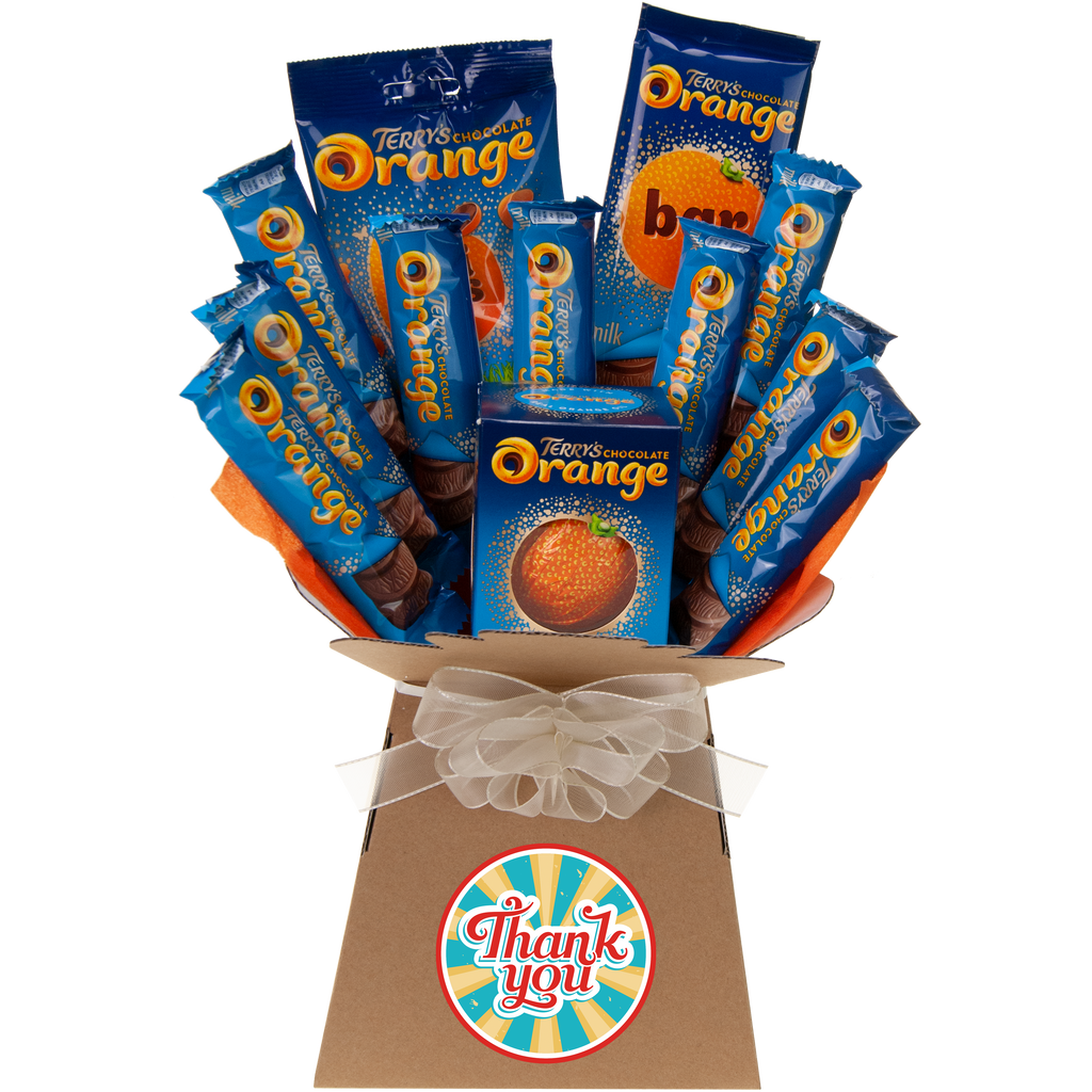 Terrys Chocolate Orange Thank You Chocolate Bouquet - chocoholicbouquet