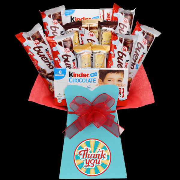 Kinder Bueno Thank You Chocolate Bouquet - chocoholicbouquet
