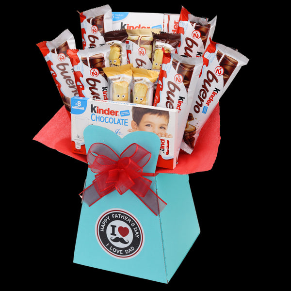 Kinder Bueno Chocolate Bouquet I Love Dad - chocoholicbouquet