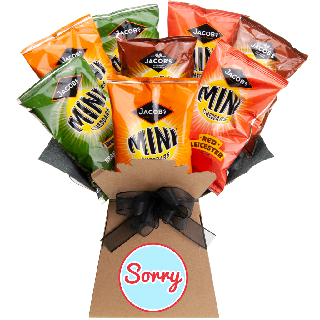 Jacobs Mini Cheddars Sorry Snacks Bouquet - chocoholicbouquet