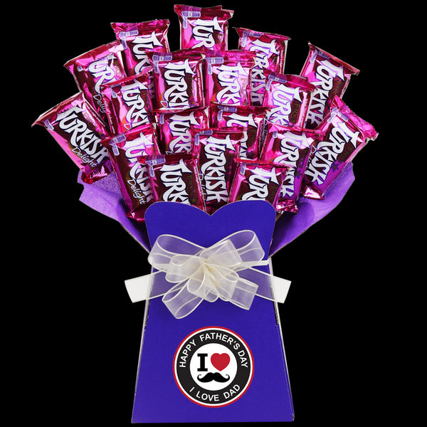 Fathers Day Fry's Turkish Delight I Love Dad Chocolate Bouquet - chocoholicbouquet