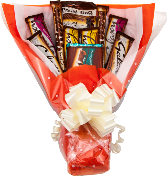 Galaxy Chocolate Hand Held Chocolate Bouquet Posey 10 Piece Gift Hamper - Perfect Gift - chocoholicbouquet