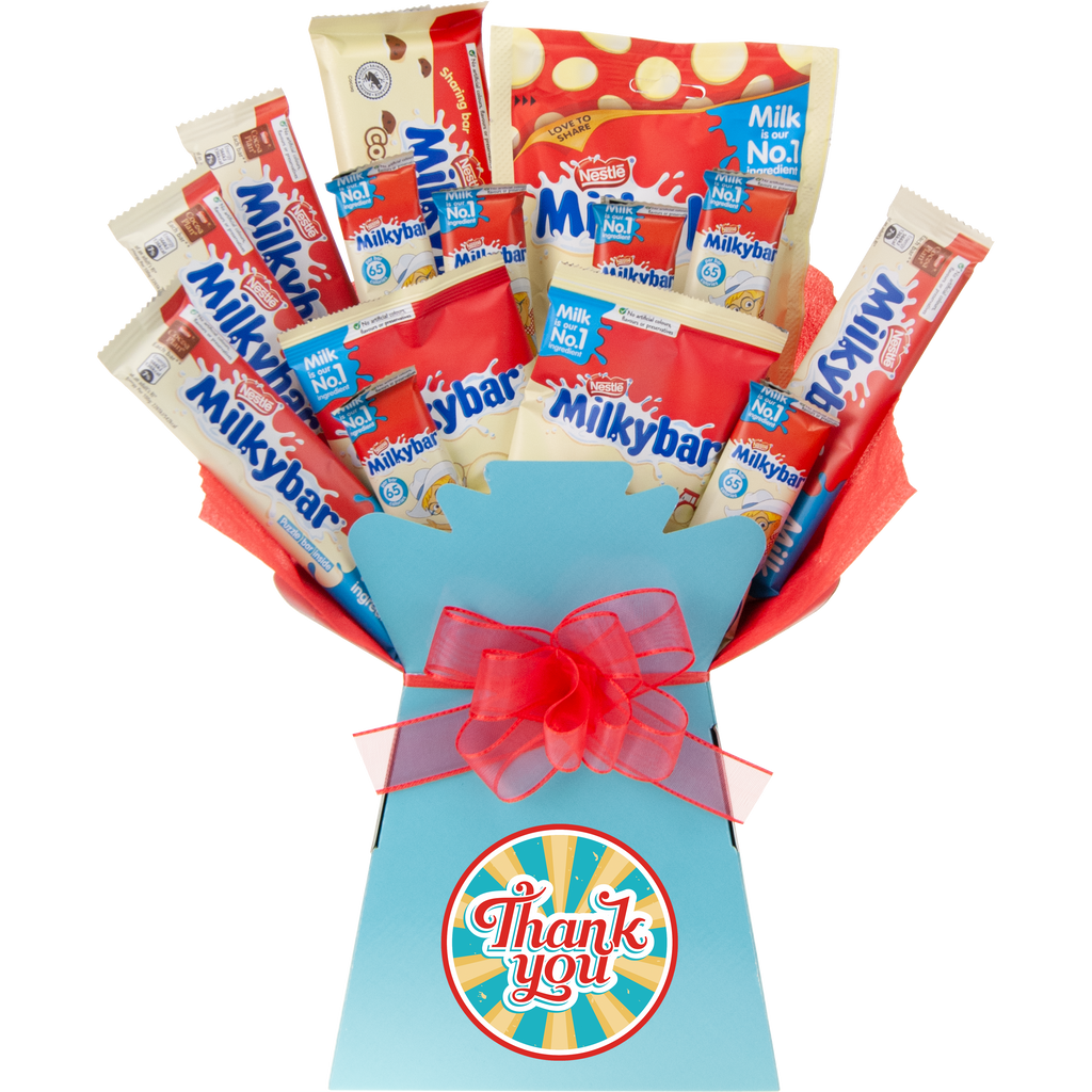 Milkybar Thank You Chocolate Bouquet - chocoholicbouquet