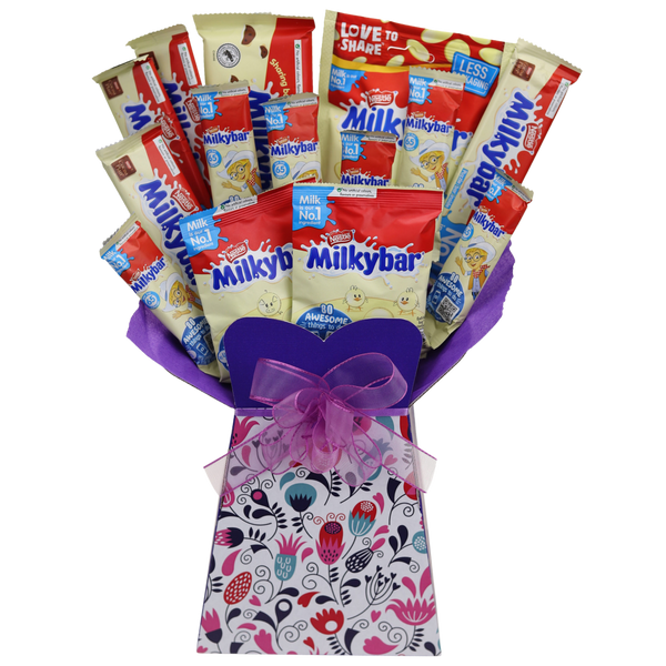 Milkybar Chocolate Bouquet Flowers - chocoholicbouquet