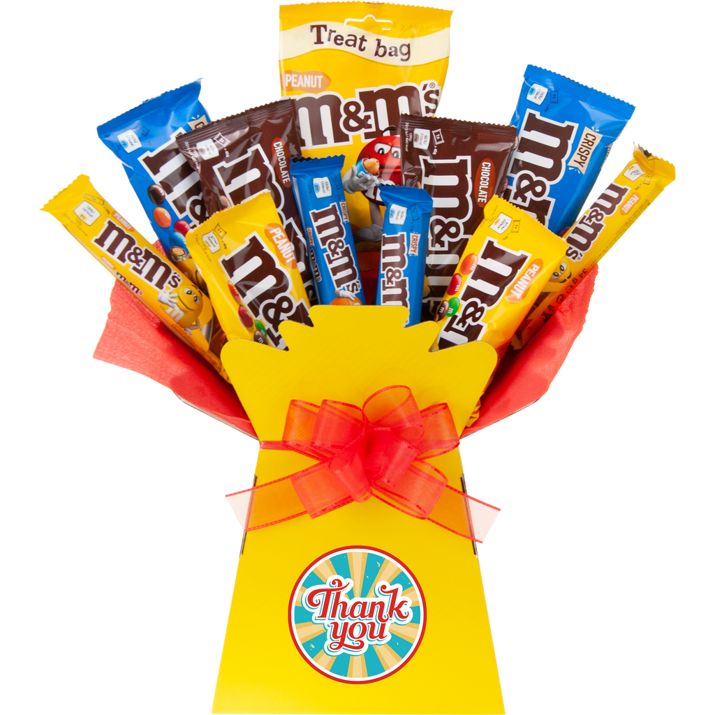 M&M's Thank You Chocolate Bouquet - chocoholicbouquet