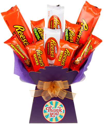 Reeses American Chocolate Thank You Chocolate Bouquet - chocoholicbouquet